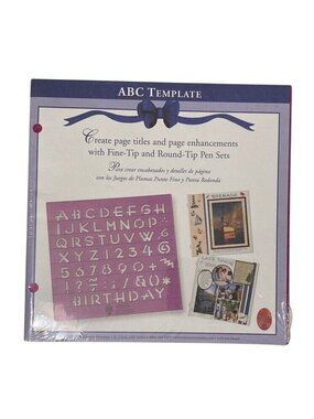 Creative Memories ABC Template For Letters & Numbers Card Making Scrapbooking